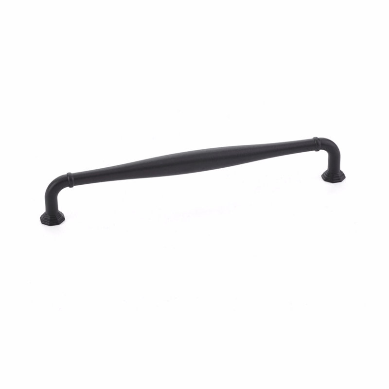 Emtek Blythe Cabinet Pull 6" cc, Flat Black, 8"