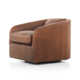 Paralimni Genuine Leather Swivel Armchair