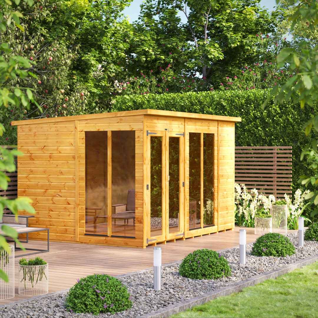 Powersheds 10 x 8ft Timber Tongue & Groove Pent Summerhouse