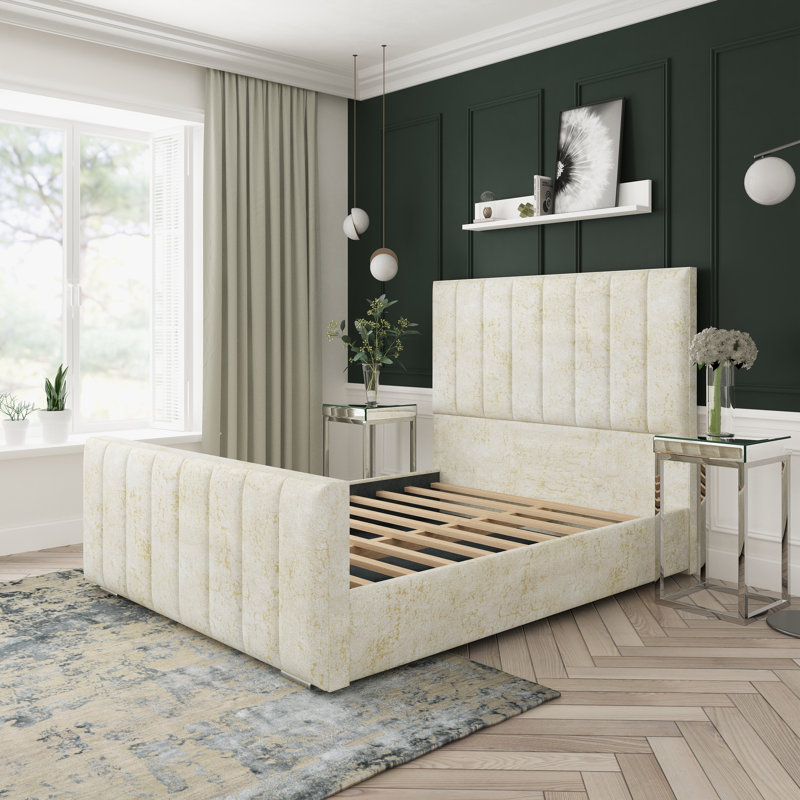 Upholstered Bed, Cream, Kingsize (5')