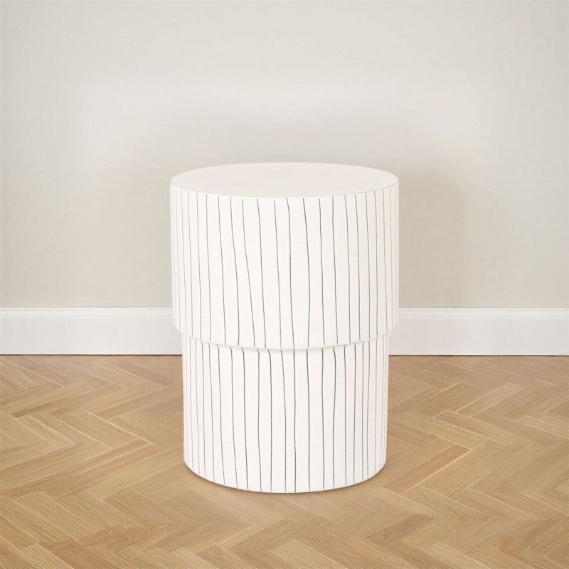 Metal Stripe Accent Table