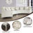 141" Velvet Upholstery Square Arm Oversized Curved Sofa-77073960