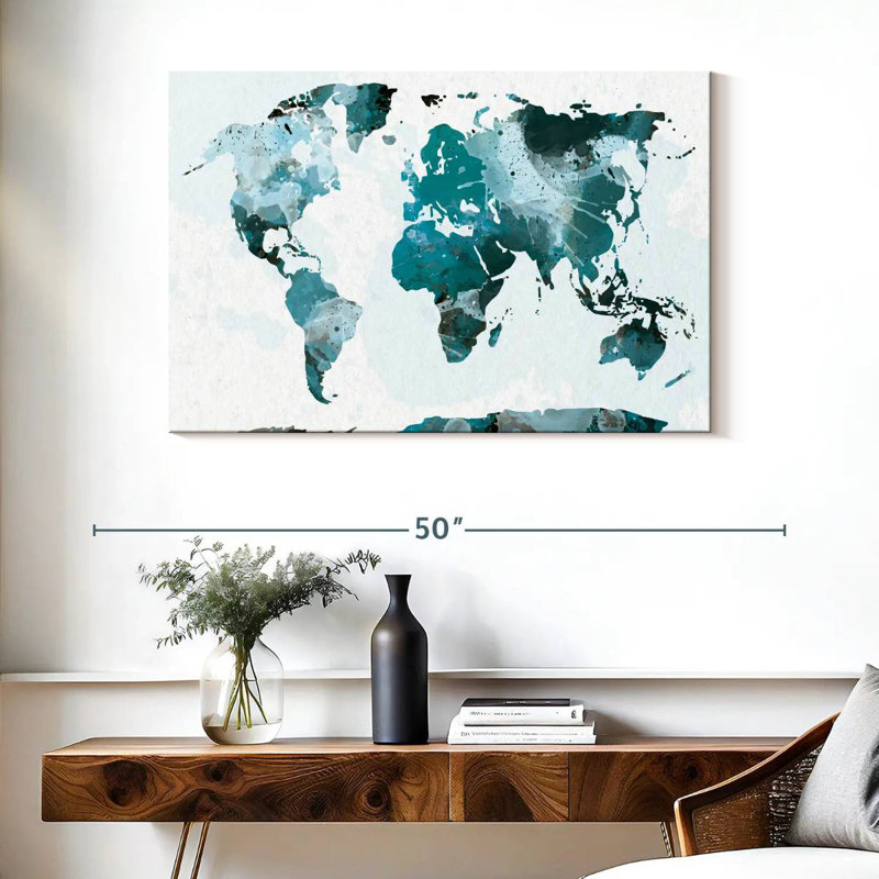 Carte du monde Aliaz, H 26 po x l 39 po