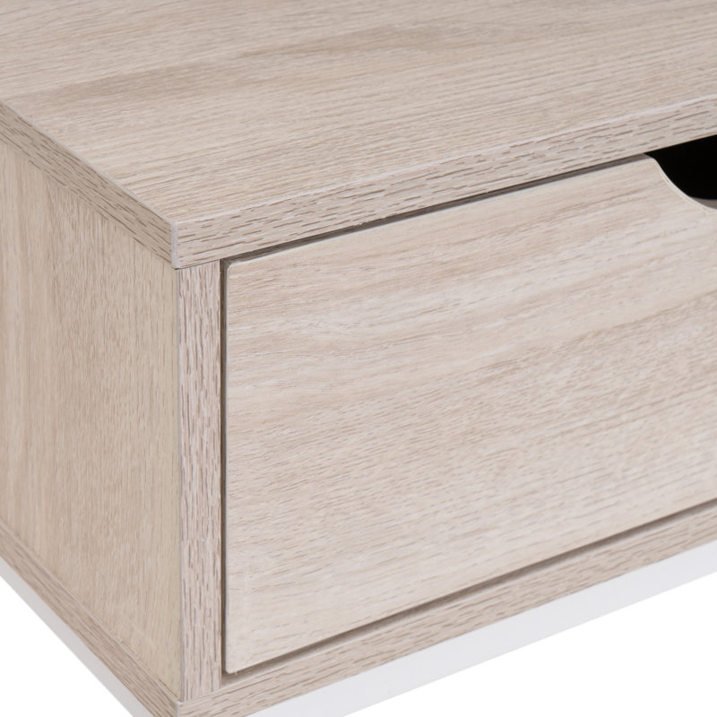 Urban 80cm Console Table, Light Oak/White