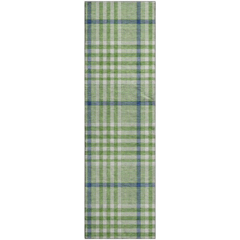 Premium Machine Washable Corry AMF1054 Plaid Rug, Runner 2'3" x 7'6"