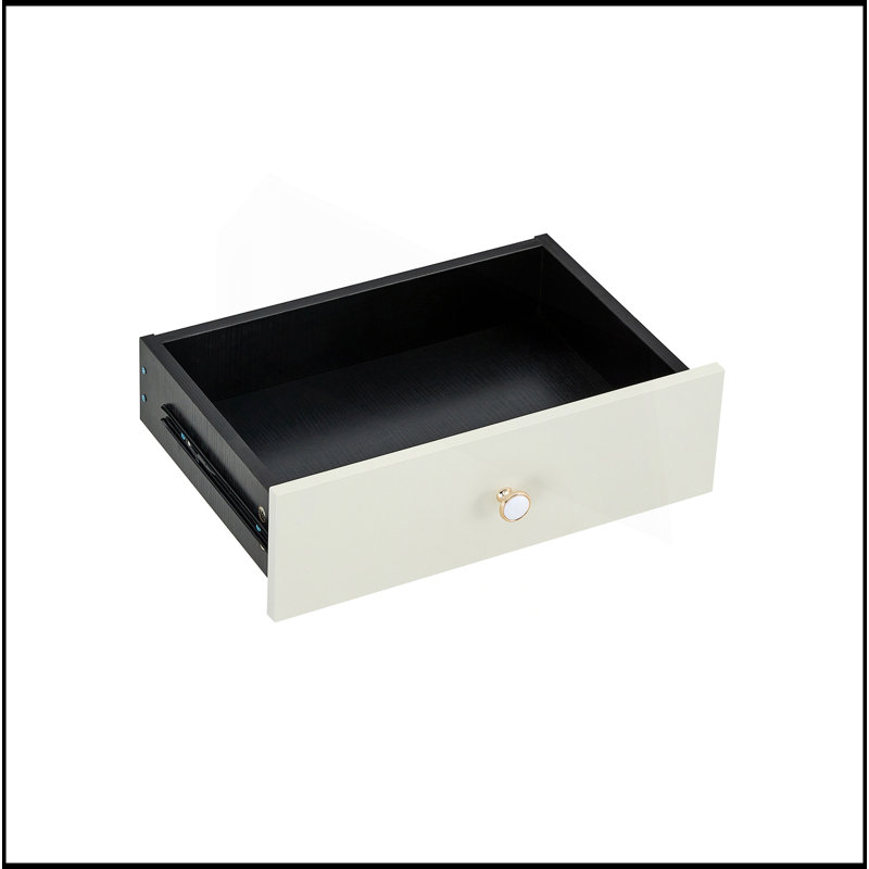 Commode 9 tiroirs, couleur noir, Noir
