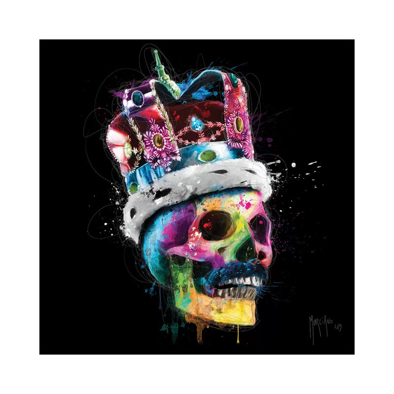 Freddie Mercury Skull by Patrice Murciano - Gallery-Wrapped Canvas Giclée on Canvas, No Frame, 30.48 cm H x 30.48 cm W