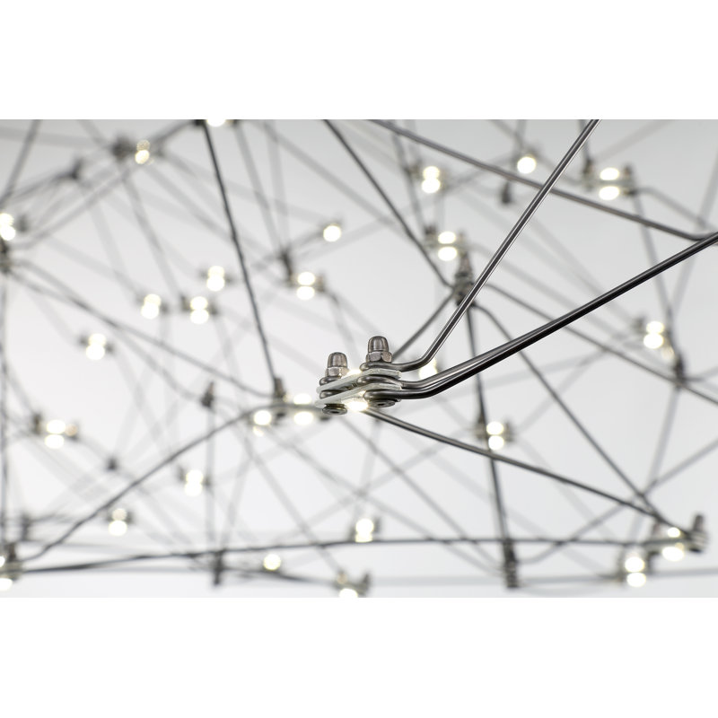 Leonardelli, lustre moyen à DEL, chrome foncé (plaqué), H 15,75 po x l 48 po x P 21,75 po