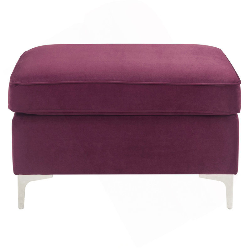 Accent Rectangle Ottoman（ONLY ONE OTTOMAN), Burgundy