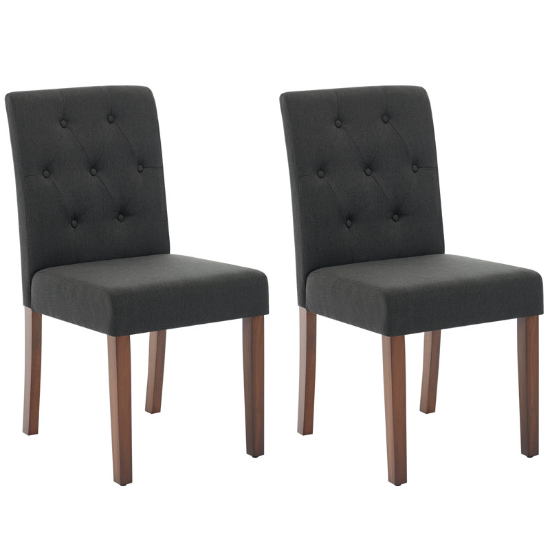 Upholstered Dining Chair, Black, Black