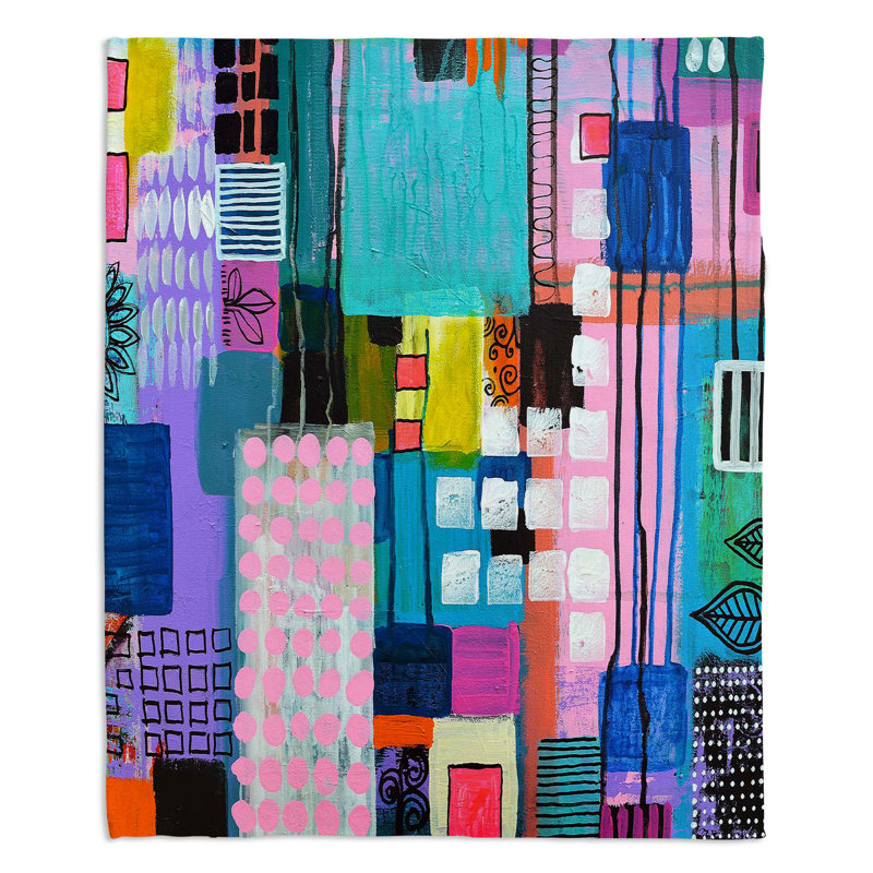 Hand Woven Throw Blanket, 51" W x 60" L