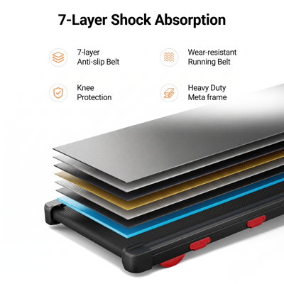 UMAY Foldable Home Treadmill, 15% Auto Incline, 3.0 HP Quiet Motor, 159 kg Max User Weight, 1-12 km/h, LED Display