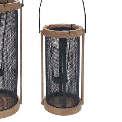 Pot à chevrons en ciment texturé - 15,5 po de diamètre x 17,5 po - Gris