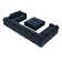 Tremee Velvet Upholstered Modular Sectional Sofa with Ottoman
