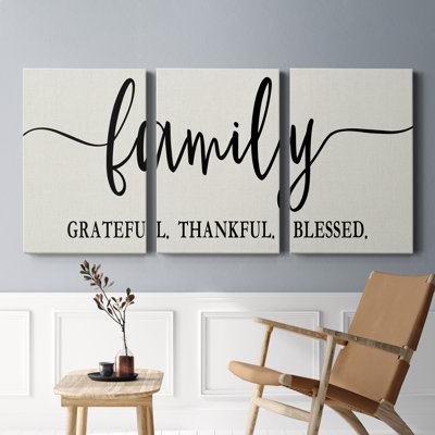 " Family Grateful " 3 - Pieces