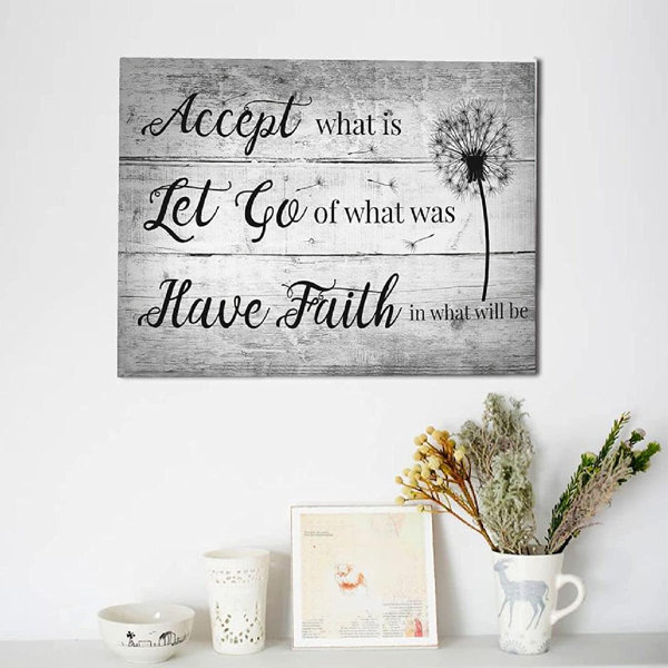 Trinx Framed On Canvas Textual Art | Wayfair