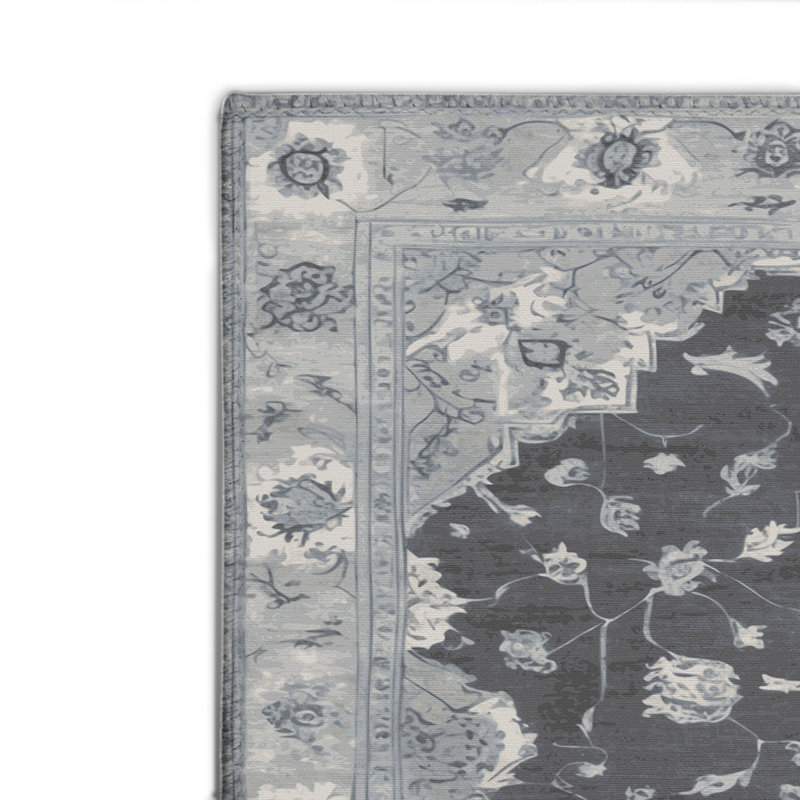 Tapis gris d'intérieur et d'extérieur Tabriz, Rectangle 4pi x 6 pi