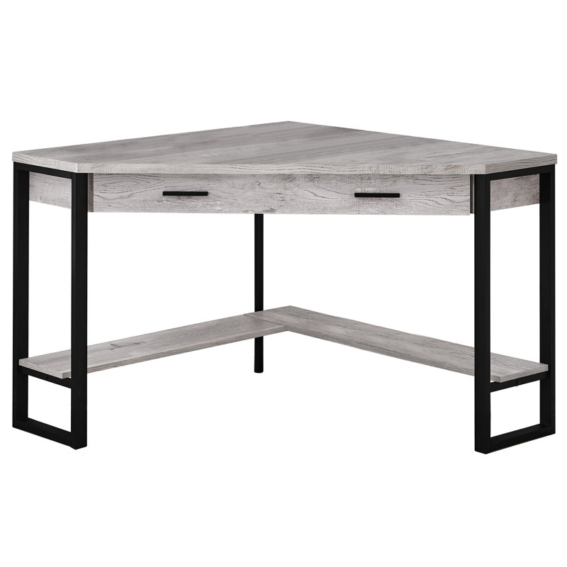 Bureau d'ordinateur Huggard, Gris clair / noir
