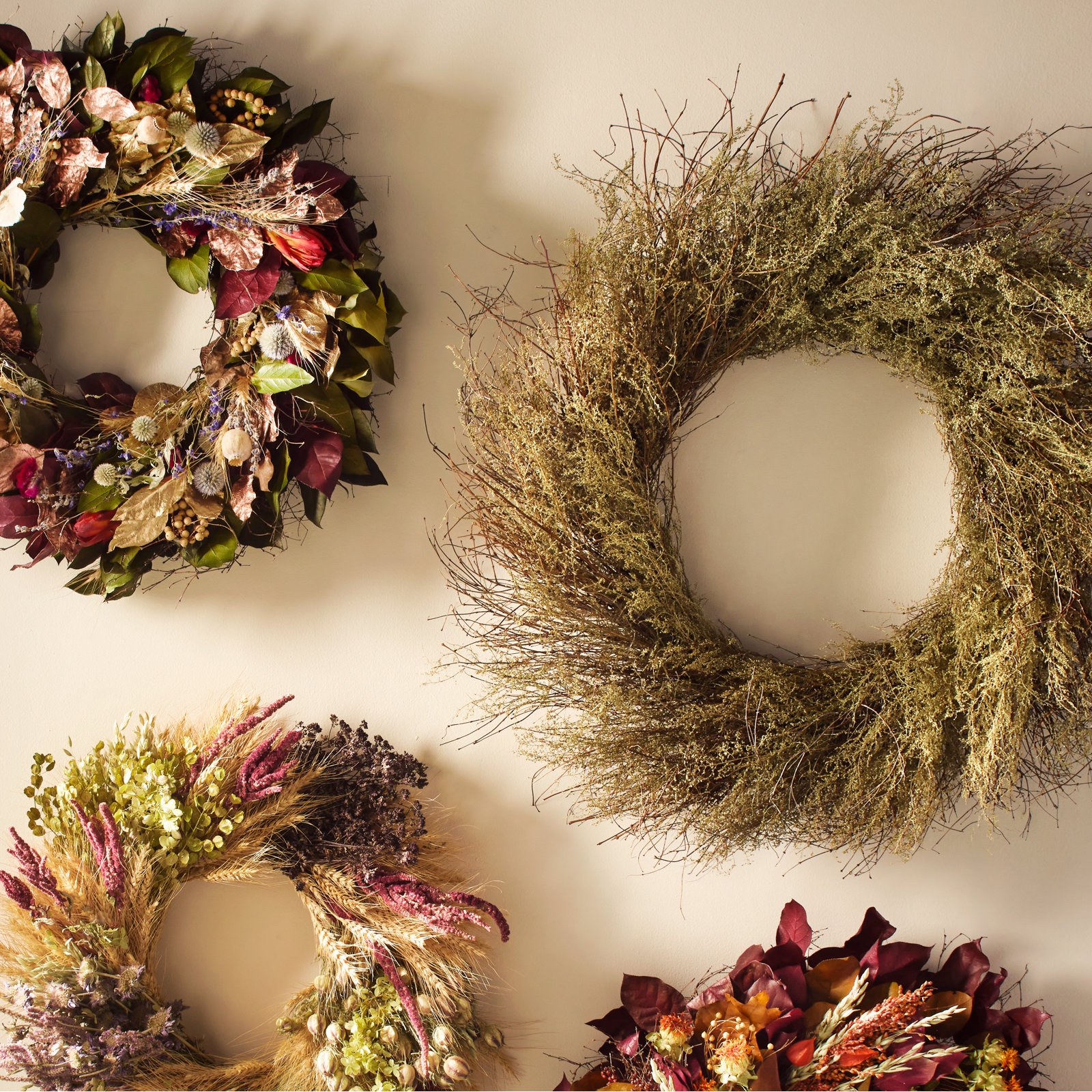 Handcrafted Twig Wreath, 30" W x 30" H x 6" D