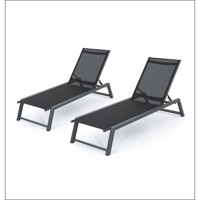 MYERS CHAISE LOUNGE, Black/Gray