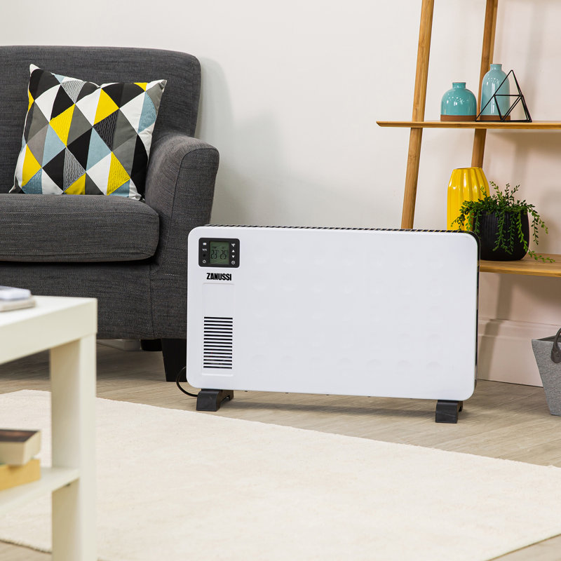 Zanussi ZCVH4002B, 2300W Convection Heater, 3 Heat Settings, LCD Display, 24 Hour Timer, Built in Fan, Convenient Carry Handle, Overheat Protection, Black