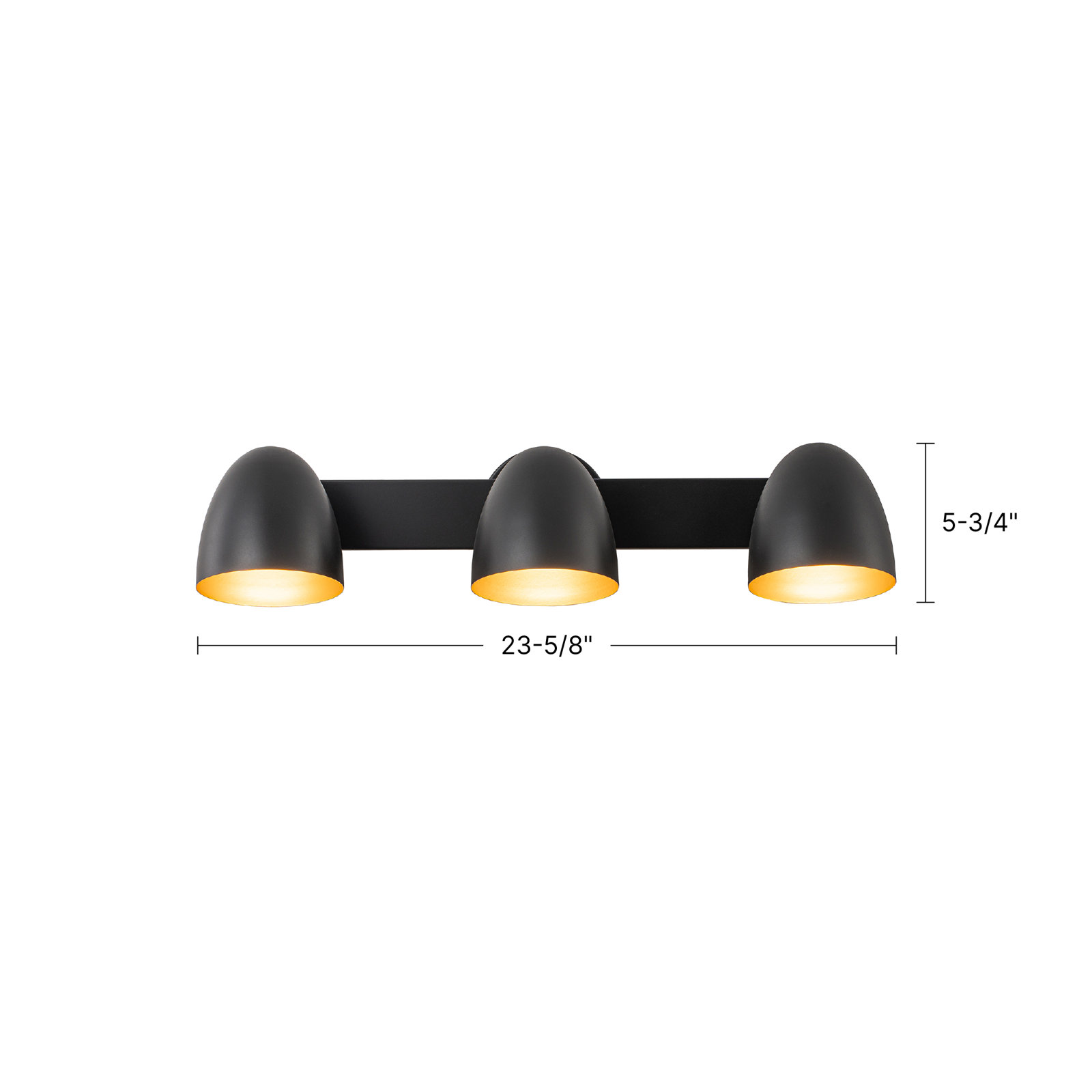 Yarrow 24-in Black Dimmable LED Vanity Light