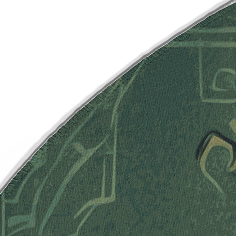 Divine Compass Indoor And Outdoor Area Rug, Round 5'