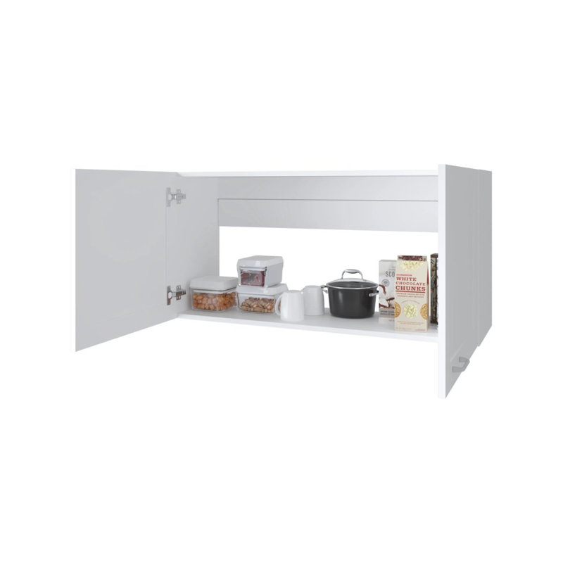 Armoire murale blanche avec 2 portes, Blanc