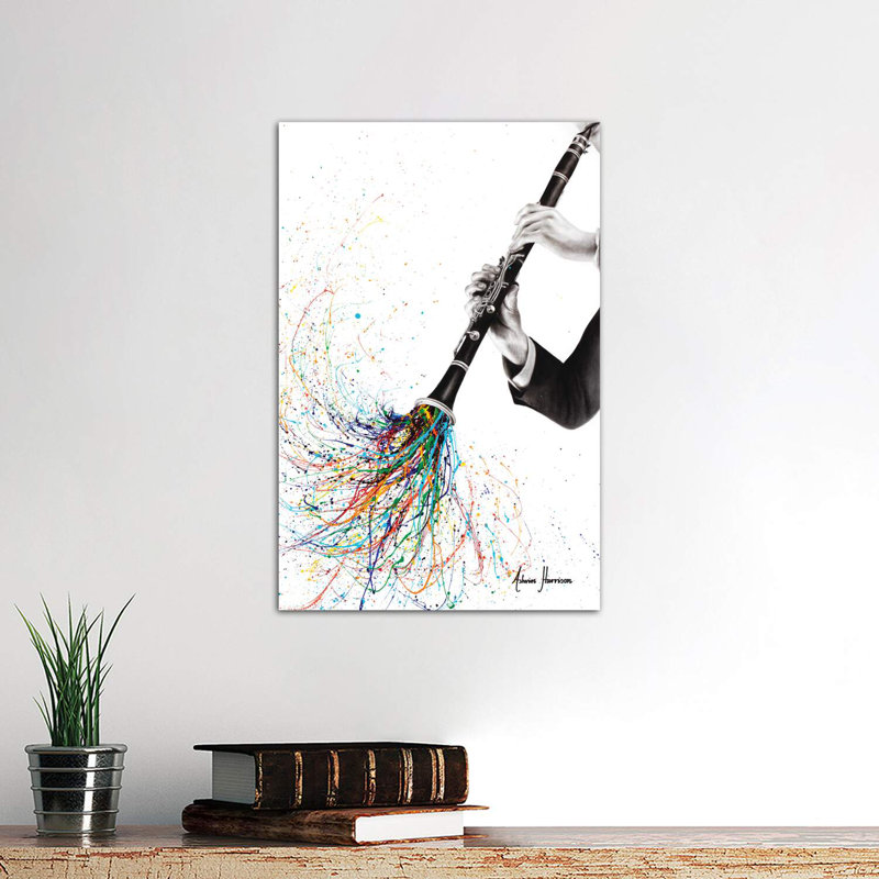 A Clarinet Tune by Ashvin Harrison - Wrapped Canvas Print, 66.04 cm H x 45.72 cm W x 1.91 cm D