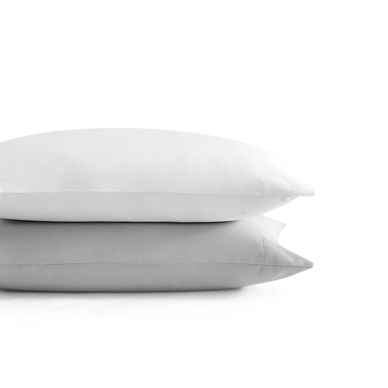 Vera Wang T1000 Sateen Solid CVC Sheet Set, King Sheet Set + 2 King Pillowcases, White