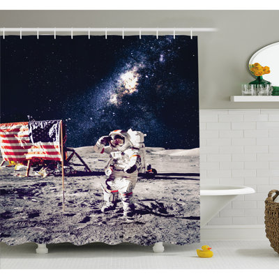 Enye Shower Curtain with Hooks Included