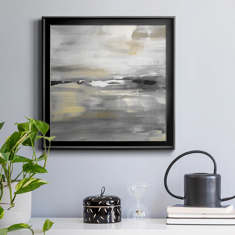 Morning Mirage - Reproduction d'art sur toile encadrée, H 30,5 po x l 30,5 po x P 1,5 po, Noir