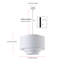 Luminaire suspendu 4 lumières réglable en fer blanc mat
