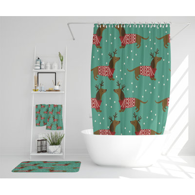 Loyce Polyester Shower Curtain Set