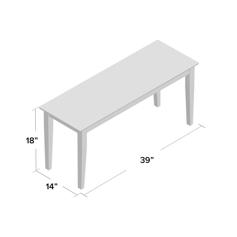 Bethanni Solid Wood Bench, Black
