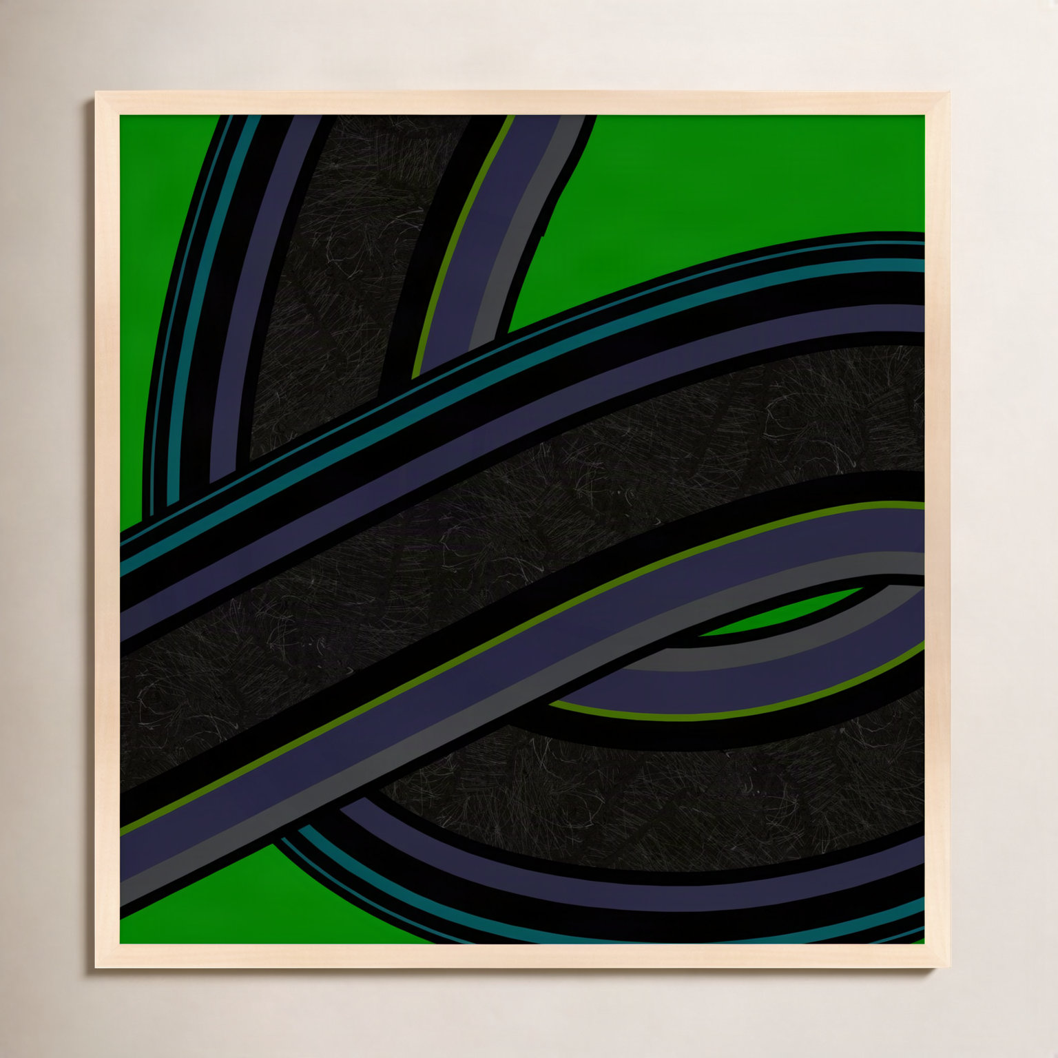 Twisted Road by Jacques Pilon, 36" H x 36" W x 1.25" D, Maple Wood