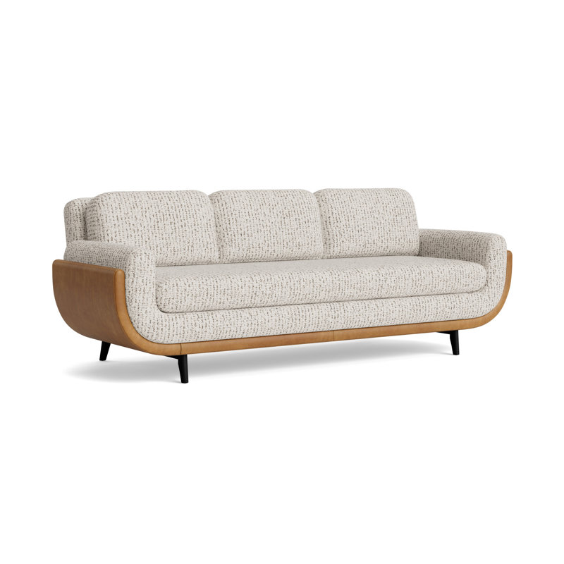 Regatta 90 Sofa, Marshmallow - Toast/Bedford - Saddle, Black