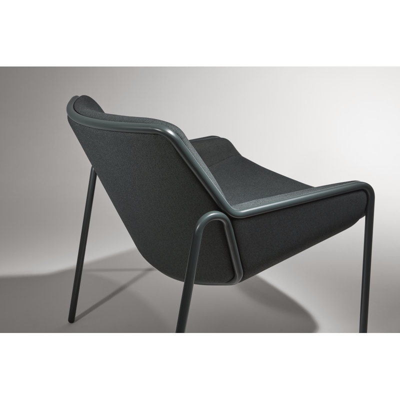 Tangent Lounge Chair, Maharam Messenger in Everglade, Navy Green