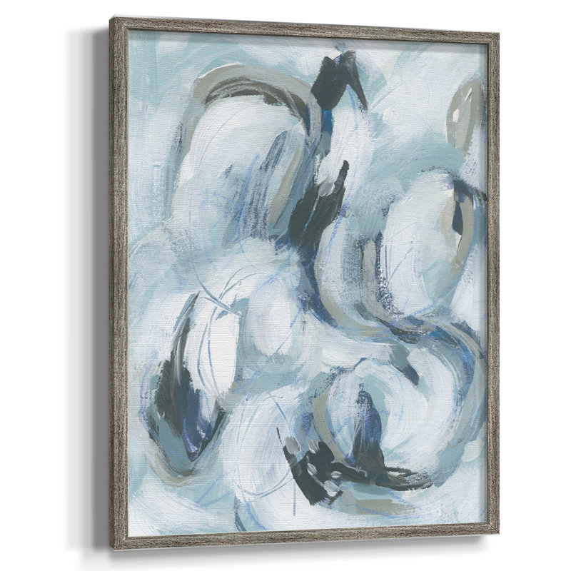 Fluid Receptor II Framed Print - Solid Wood, 11" H x 9" W