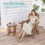 Table d'appoint ronde en bois et plastique PEHD - Table d'appoint d'extérieur durable pour patio, jardin et balcon-1642469412