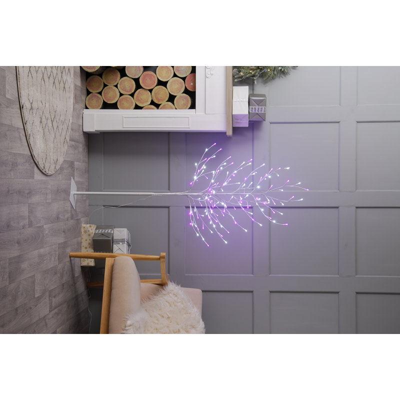 LED Indoor / Outdoor Lighted Christmas Tree, Pink/White, 150cm H x 70cm L x 70cm D