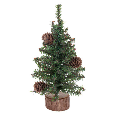 Vickerman Carmel Pine Artificial Tabletop Tree 9" Artificial Pine Christmas Tree