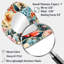 Motif botanique pastel arc-en-ciel - miroir mural asymétrique botanique unique, miroir de forme irrégulière Boho, impression sur métal-107229828