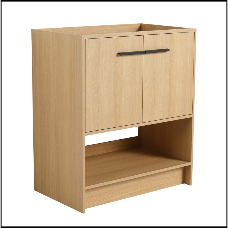Meuble-lavabo autoportant 30 po, 2 portes, contreplaqué (excluant l'évier), Oak, 29"