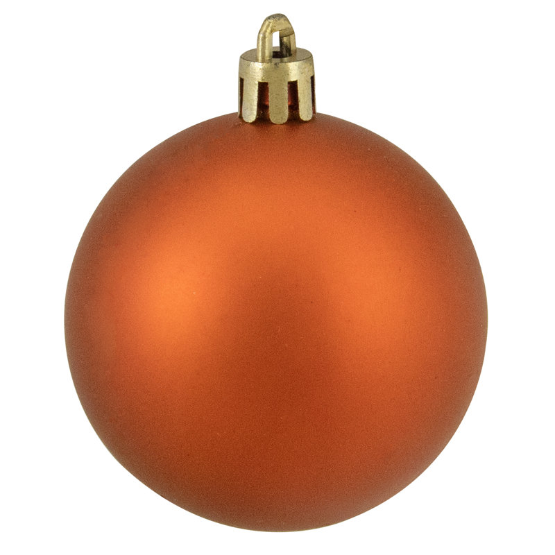 Boule de Noël mat incassable, Orange brûlé