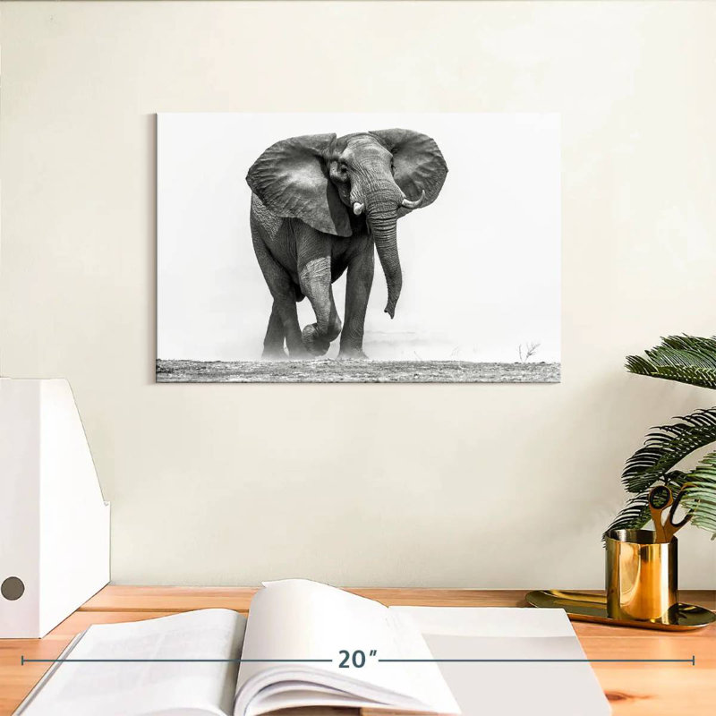 Éléphant d'Afrique marchant, H 8 po x l 12 po