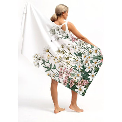 Fleur, microfibre surdimensionnée, serviette de plage légère, très grande plante, serviettes de sable minces, voyage, piscine, yoga, camping, adultes, hommes, plage, accessoires de plage, accessoires de vacances, cadeau, 60 x 80 po