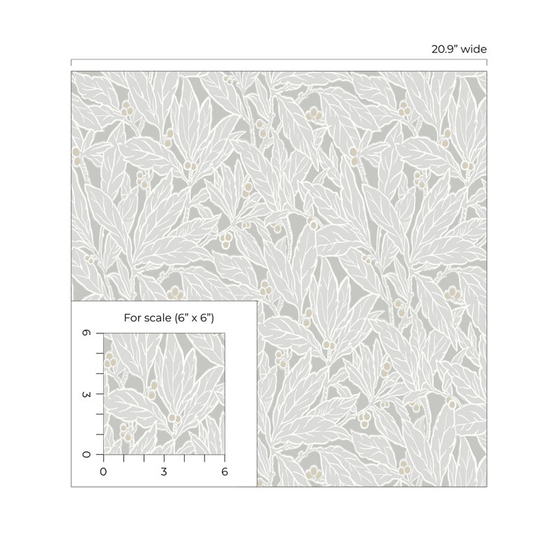 Rouleau de papier peint L 33 pi x l 20,9 po, Gris rêveur