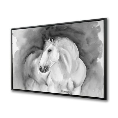 Beauty - White Monochrome Framed Canvas for Home Decor