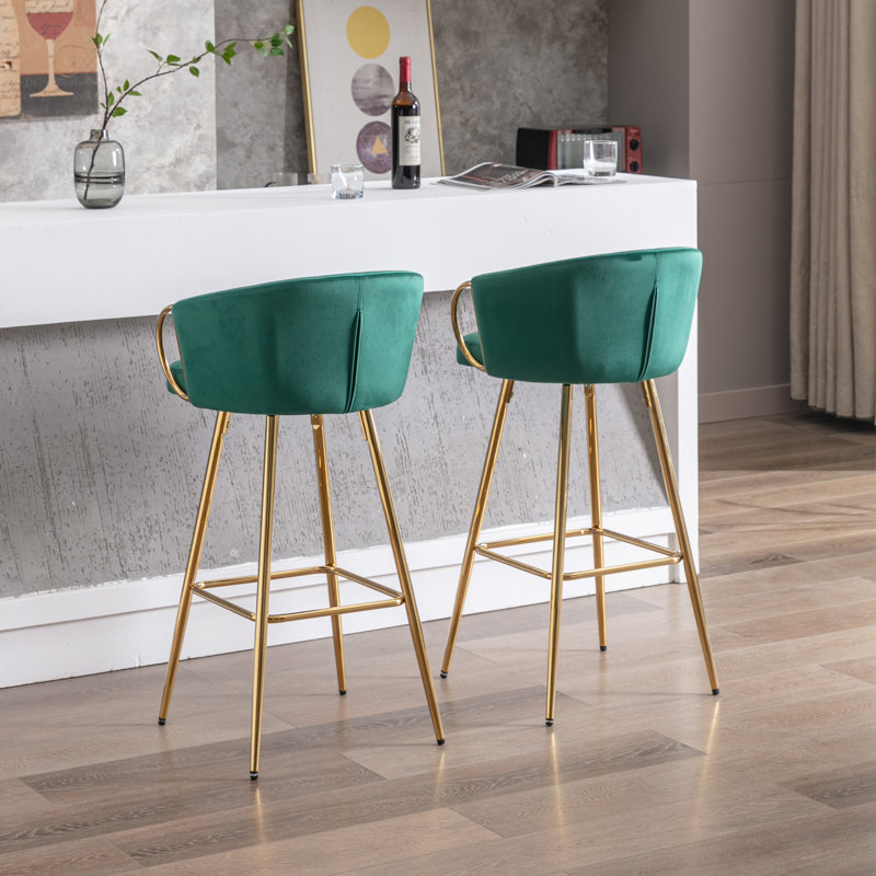 Ensemble de tabourets de bar L 19,69 po x l 20,08 po x H 35,83 po - vert